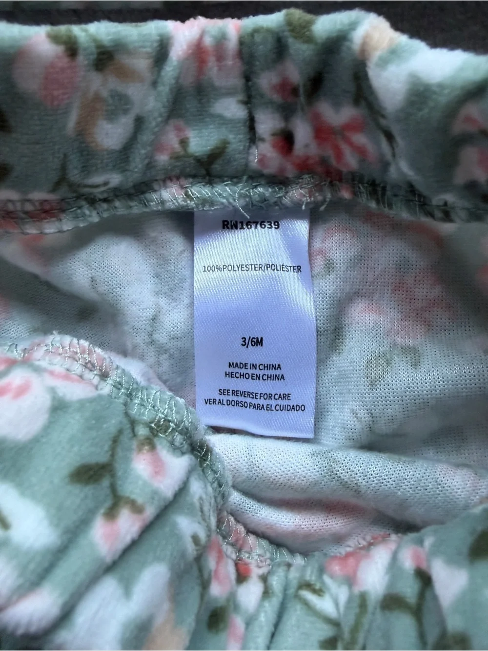 Baby Floral Two-Piece Set with Headband - Mint & Pink - Picture 5 of 6